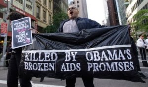 Gay Aids Protest Shame on Obama